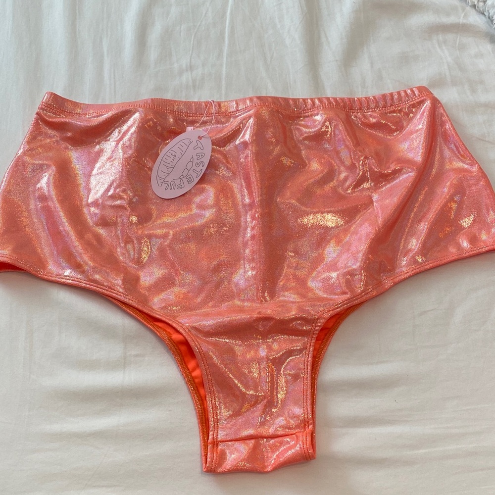 Shiny rave booty shorts